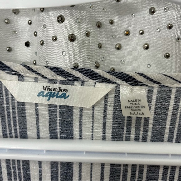 Stipped Bathing Suit Dress Cover - Picture 3 of 5